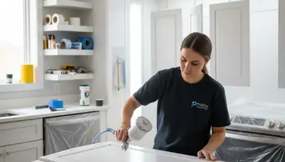 Professional kitchen cabinet painting in Billings, MT by expert house painters