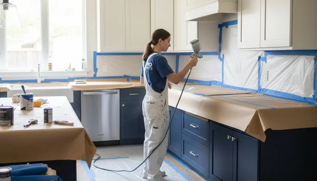 Professional kitchen cabinet painting in Billings, MT by expert house painters