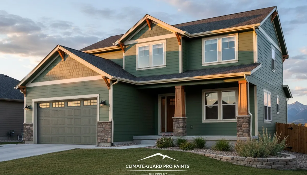 Freshly painted home exterior in Billings, MT with smooth, durable finish by local house painting pros