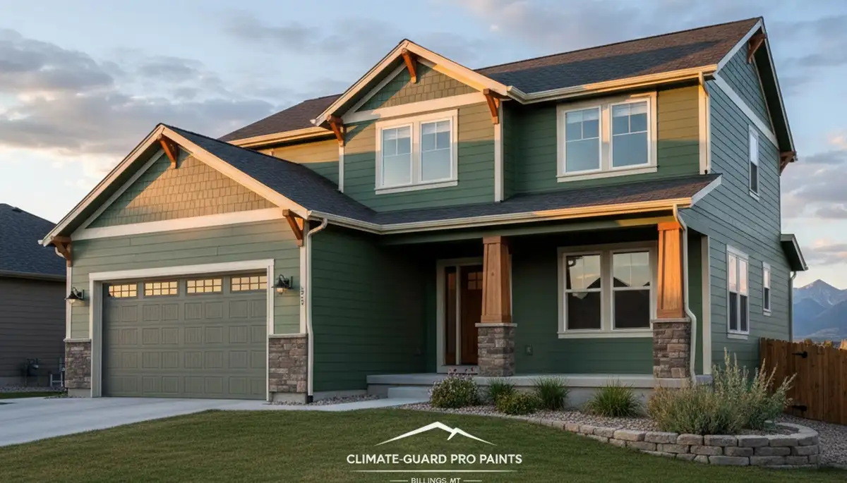 Freshly painted home exterior in Billings, MT with smooth, durable finish by local house painting pros
