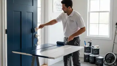 Professional door painting by expert house painters in Billings, MT for durable, weatherproof finishes
