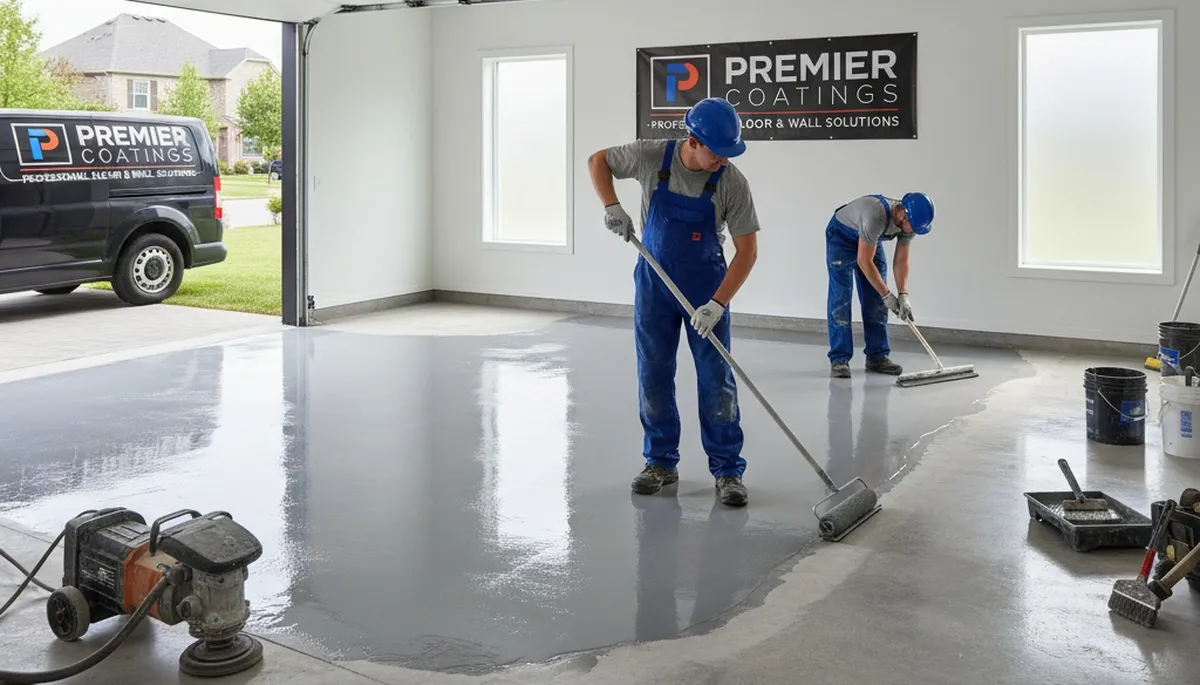 Professional epoxy garage floor coating in Billings MT by local house painting contractors