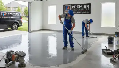 Professional epoxy garage floor coating in Billings MT by local house painting contractors