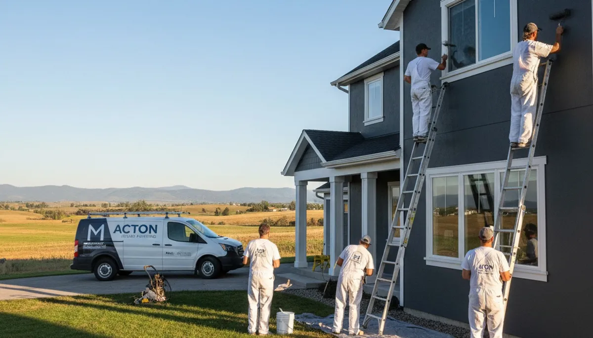Professional house painters completing exterior home painting in Billings, MT