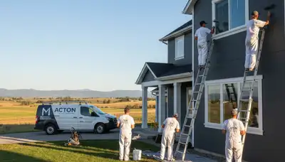 Professional house painters completing exterior home painting in Billings, MT