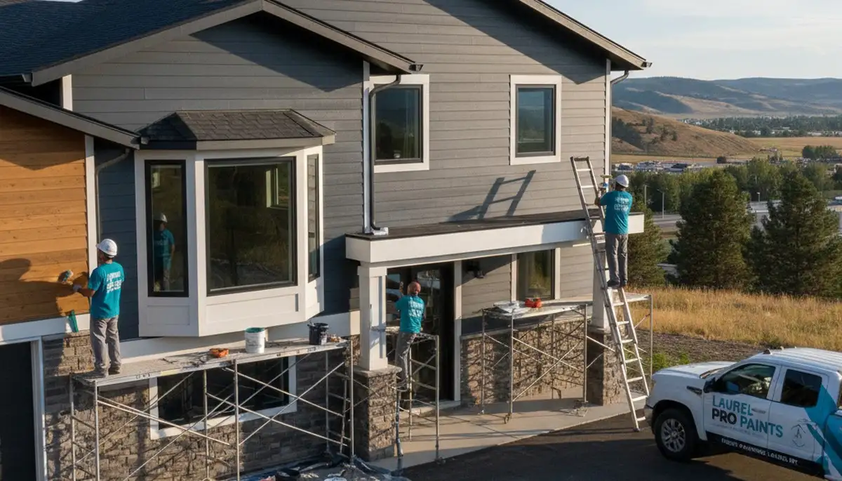 Billings MT house painting contractor completing professional exterior painting services