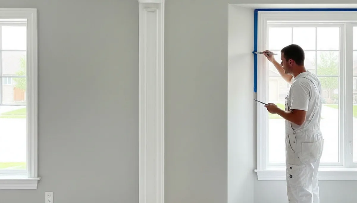 Professional interior trim painting in Billings, MT highlighting detailed woodwork and smooth finish