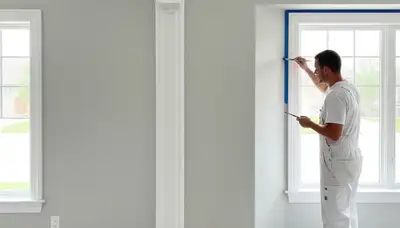 Professional interior trim painting in Billings, MT highlighting detailed woodwork and smooth finish