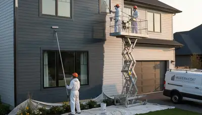 Professional siding painting on residential home in Billings, MT by expert house painters