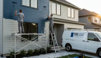 Professional siding painting on a home in Billings, MT by expert house painters