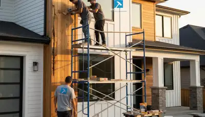 Professional wood rot repair on residential siding in Billings, MT by expert house painters